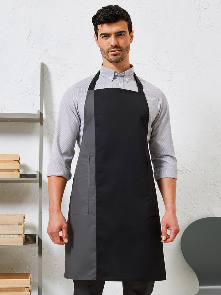 Contrast Bib Apron